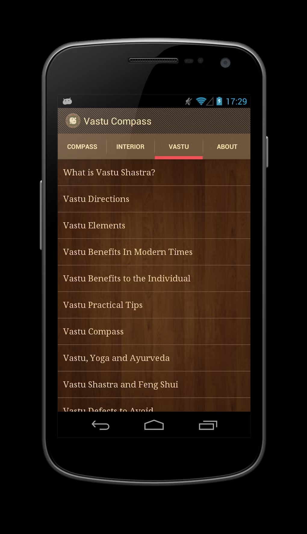 Vastu Compass screenshot, additional details